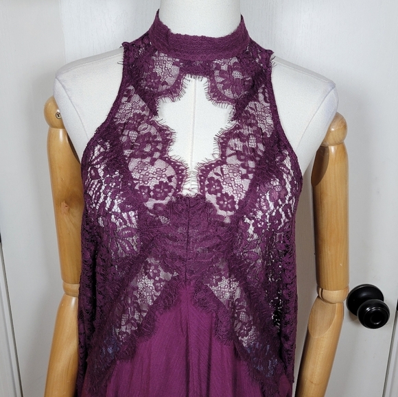 Free People Oversized Tank Dress Purple Sleeveless Mini Relaxed Fit Size XS - Picture 3 of 11